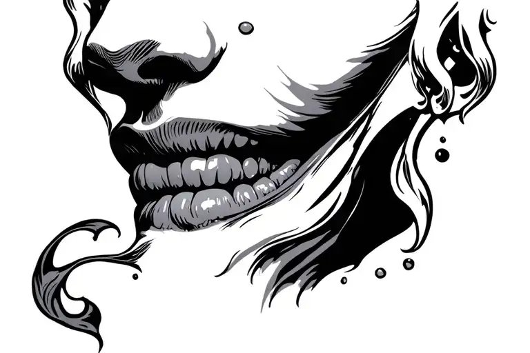 Throat tattoo design idea