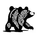 Walnut Tree 3 litle bears tattoo design idea