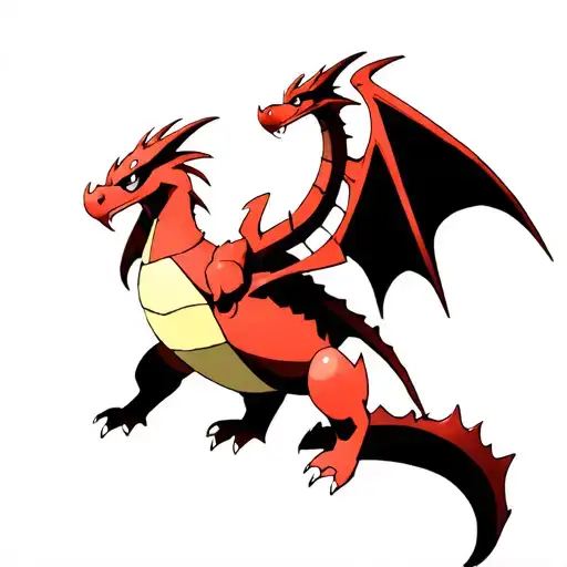 guts with dragonslayer, kenshin himura, the eternal dragon, GIRR, wing zero, charizard, digivice, pokeball,  tattoo design idea