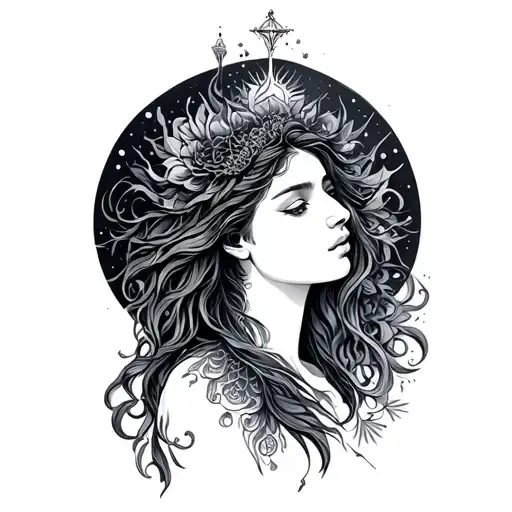 Virgo Aquarius tattoo design idea