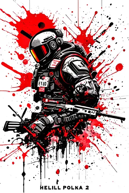 helldivers 2 tattoo design idea