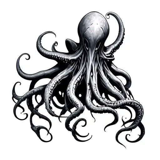 I want a full leg sleeve for my left, the same amount of coverage my right leg has. I want something cthulu\eldritch hor tattoo design idea