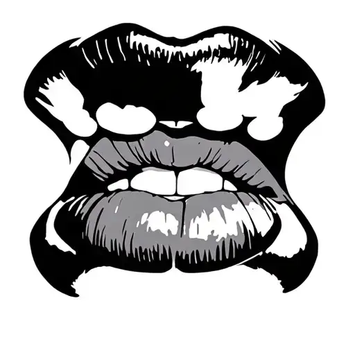 Kiss Lips tattoo design idea
