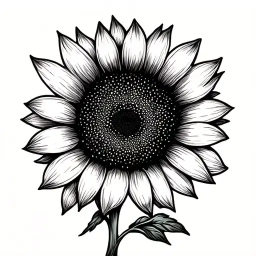 Sunflower represent wife tattoo design idea
