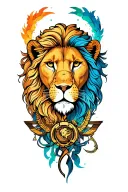 leo, libra, aquarius tattoo design idea