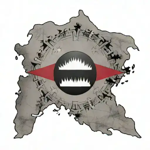 Nepal flag and map with jim morrison tattoo design idea