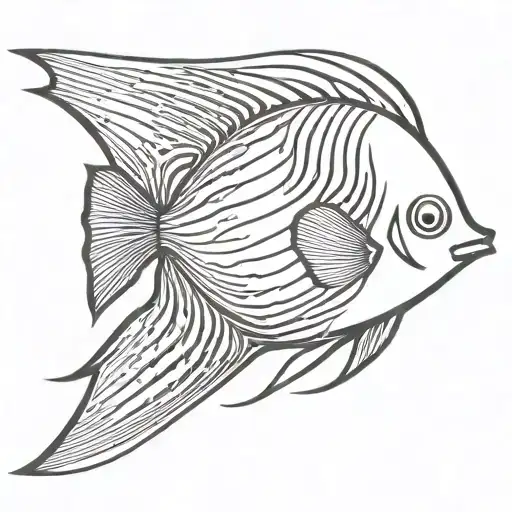 angelfish tattoo design idea
