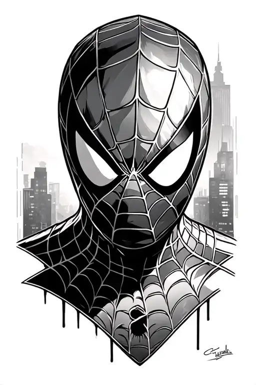 Symbol of Spiderman Andrew Garfield, who wounds wounds tattoo design idea