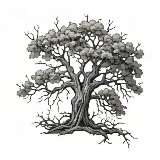 A Tree with Broken Branches tattoo design idea