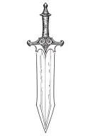dagger with room for text on blade tattoo design idea