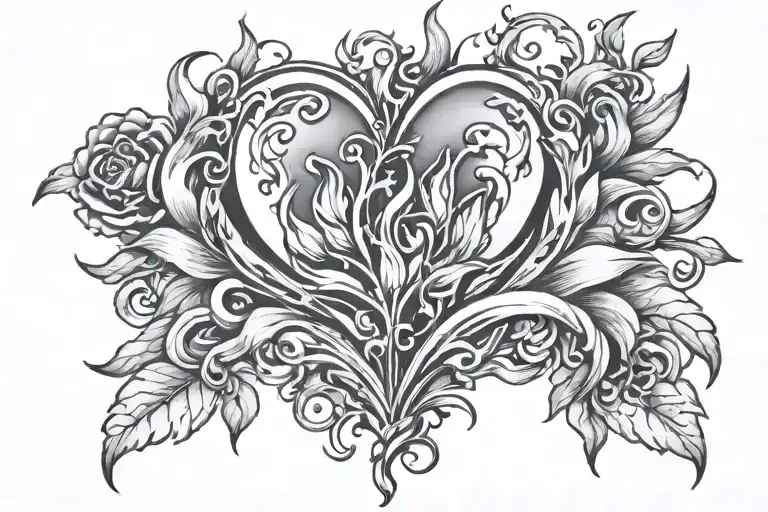 set your heart ablaze tattoo design idea