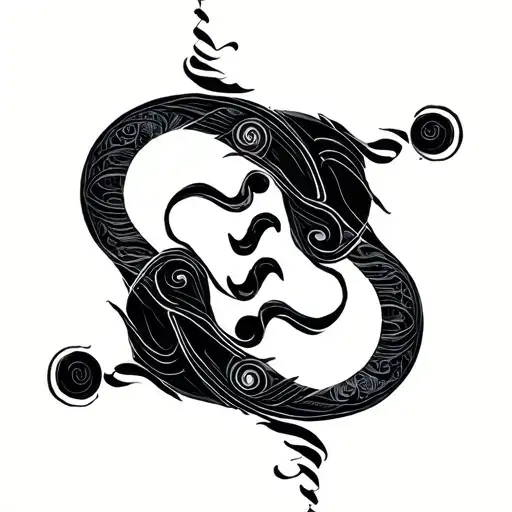 Enso and aum symbol incorporated within each other tattoo design idea