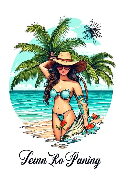 beach theme tattoo tattoo design idea