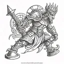 warrior chess piece tattoo design idea