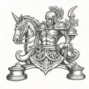 warrior chess piece tattoo design idea