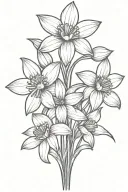 daisies daffodils tattoo design idea