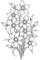 daisies daffodils tattoo design idea