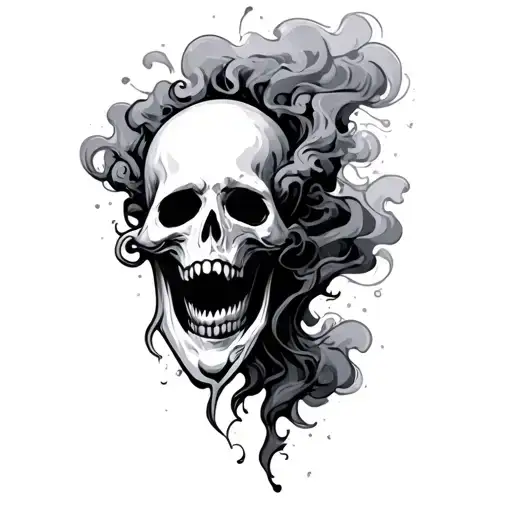 Ghost Smoke rises tattoo design idea