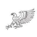 albanian eagle flag mixed tattoo design idea