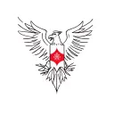 albanian eagle flag mixed tattoo design idea
