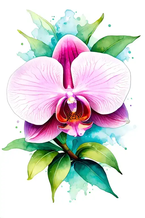 Orchid tattoo design idea
