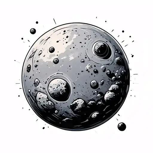 Asteroid tattoo design idea