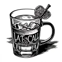 whiskey glass last call 2016 tattoo design idea