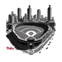 Phillies stadium skyline tattoo design idea