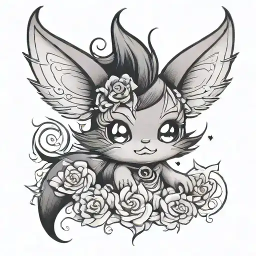 Kuromi tattoo design idea