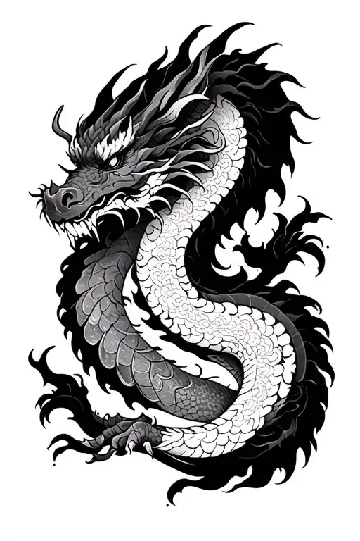 Chinnese dragon tattoo tattoo design idea