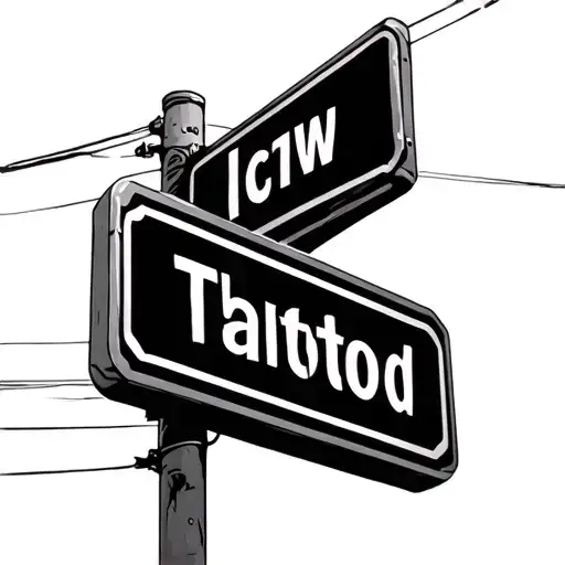 street sign tattoo design idea