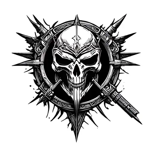 warhammer 40k deathwatch blackwork tattoo tattoo design idea