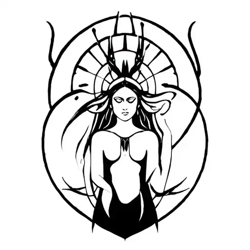 nemesis goddess tattoo design idea