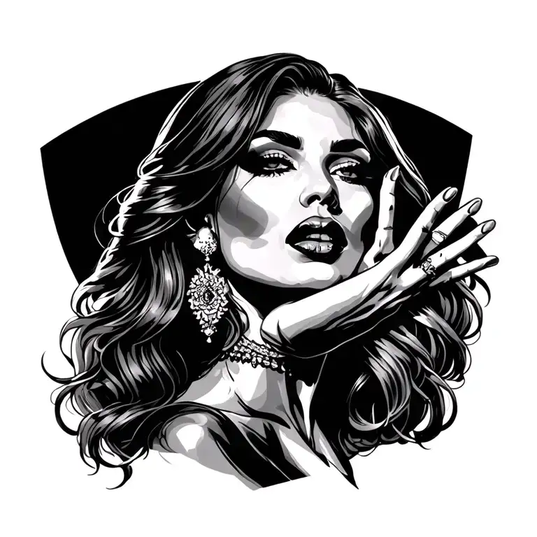 shemale stripper tattoo design idea