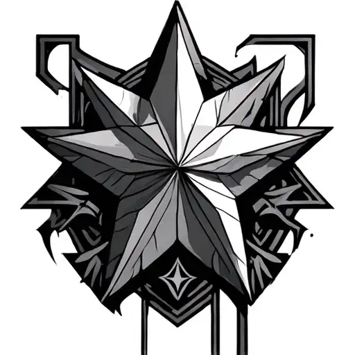 Octagram star tattoo design idea
