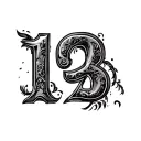 Numbers tattoo design idea