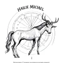 "Hailie Michael " Sagittarius And Taurus tattoo design idea
