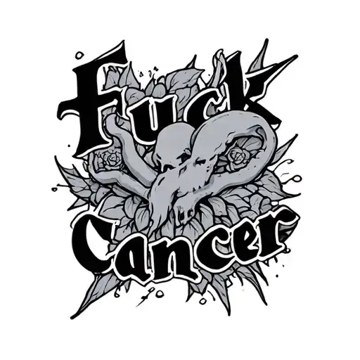Fuck Cancer tattoo design idea
