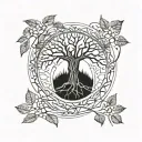 yggdrasil tree tattoo design idea