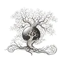 yggdrasil tree tattoo design idea