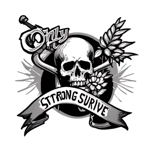 Only Strong Survive tattoo design idea
