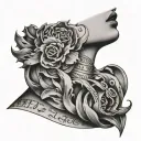 quote on neck tattoo design idea