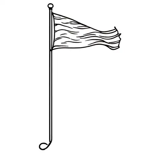 Golf flag tattoo design idea