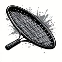 Tennis racket tattoo design idea