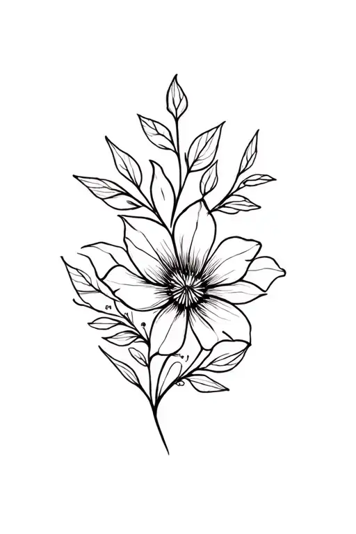 masculine floral patterns tattoo design idea