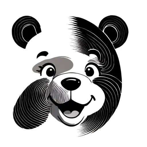  Winnie the Pooh face tattoo design idea