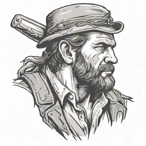 arthur morgan looking tattoo design idea