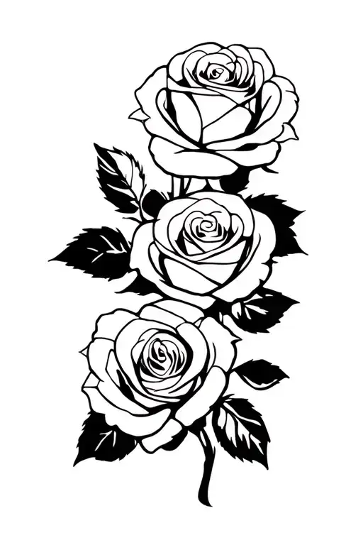 bankroll and roses and 2010 tattoo design idea