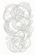 hurricane swirling tattoo design idea