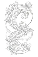 hurricane swirling tattoo design idea